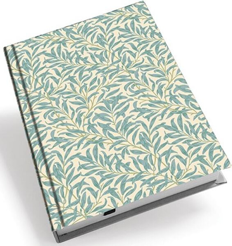 Notatbok Hardcover A5 William Morris Modern Willow Bough Turkis Linjert