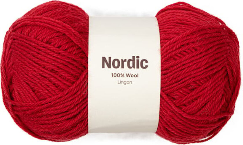Nordic 100% ull 100 gr Tyttebær rød A830 Adlibris