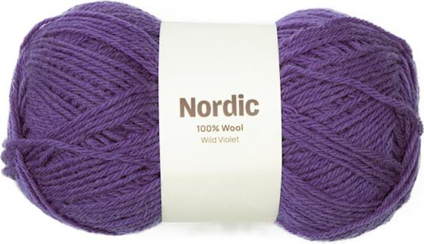 Nordic 100% ull 100 gr Pensestjerne lilla A836 Adlibris