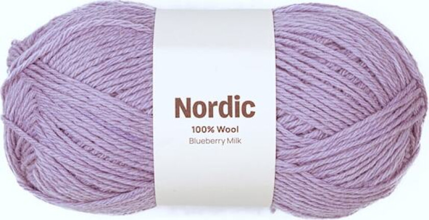 Nordic 100% ull 100 gr Blåbærsmelk lavendel A834 Adlibris