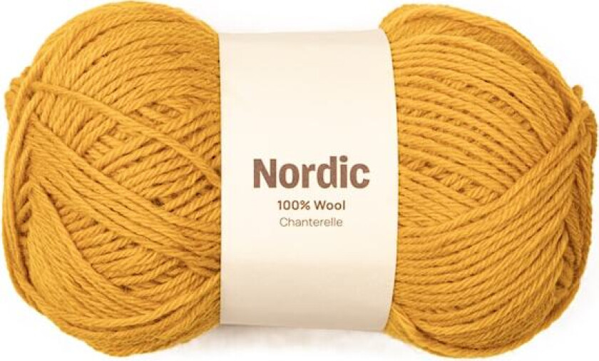 Nordic 100% ull 100 gr Kantarell gull A828 Adlibris