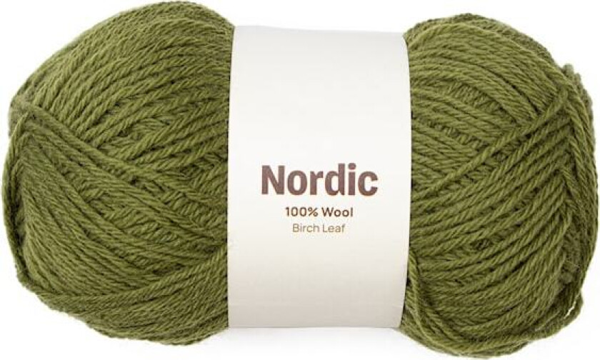 Nordic 100% ull 100 gr Bjørkeløv grønn A842 Adlibris