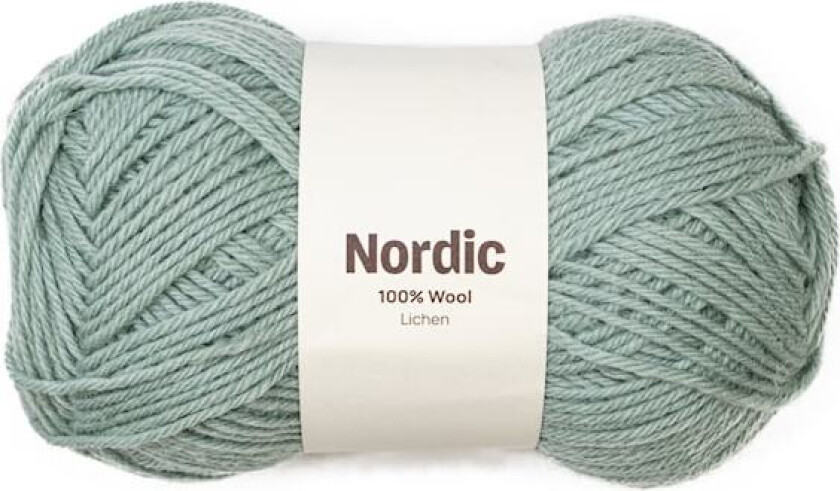 Nordic 100% ull 100 gr Lav grågrønn A843 Adlibris