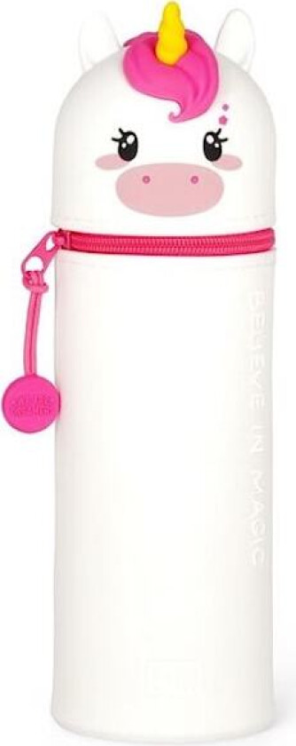 Pennal Unicorn Av Silikon Med Glidelås 18,5 cm Kawaii