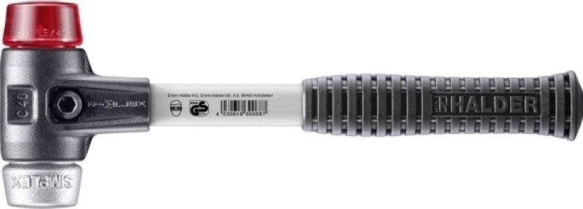 Simplex 3749.040 Gummihammer Hård, Ergonomisk Greb 1195 G 325 Mm 1 Stk