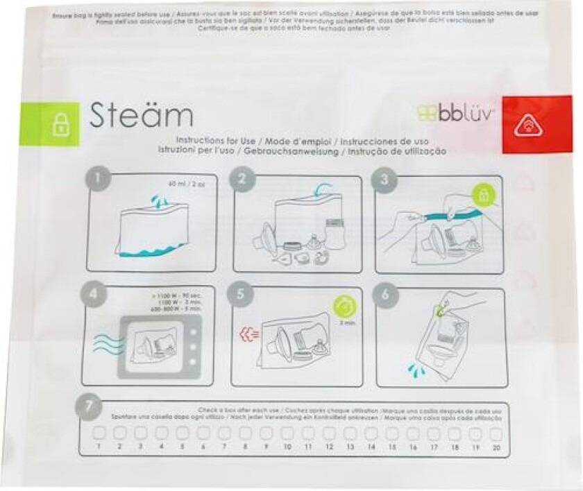 Steriliseringsposer Gjenbrukbare bblüv
