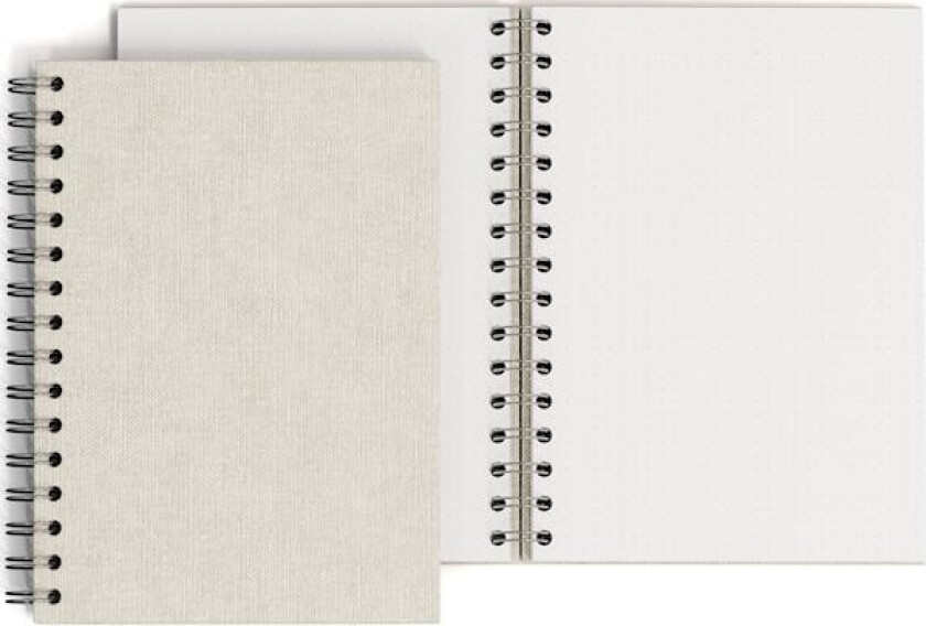 Notatbok A5 Prikket Linen 90 Sider Bigso Box of Sweden