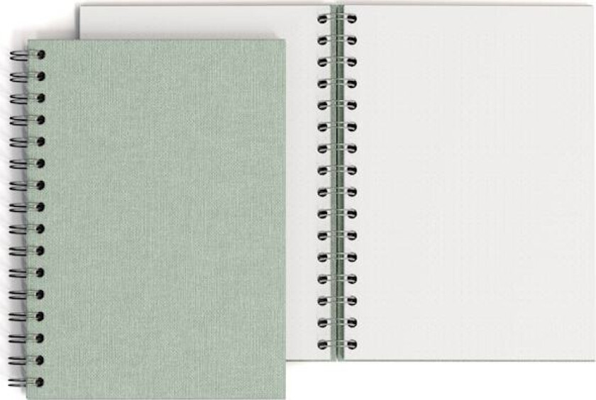 Notatbok A5 Prikket Soft Teal 90 Sider Bigso Box of Sweden