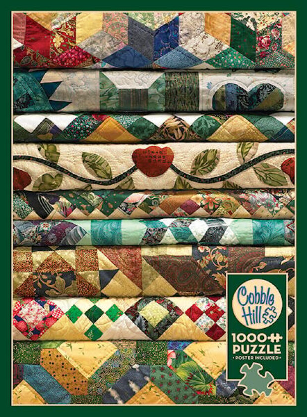 Puslespill Random Cut - Grandma's Quilts 1000 brikker, Cobble Hill