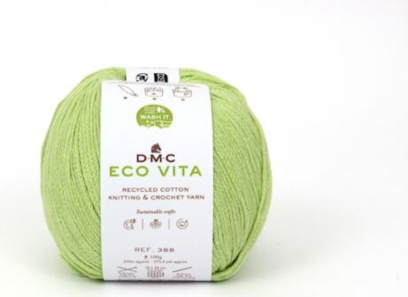 Eco Vita recycled bomull 100 gr Ljus grön (138) DMC
