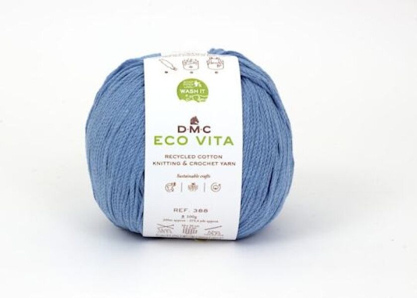 Eco Vita recycled bomull 100 gr Baby blå (137) DMC