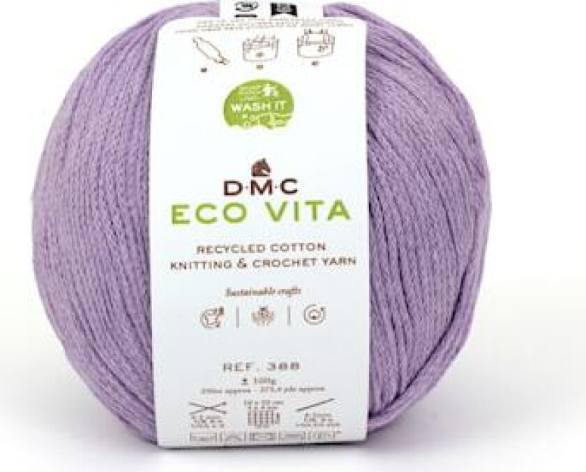 Eco Vita recycled bomull 100 gr Lila (136) DMC