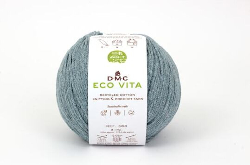 Eco Vita recycled bomull 100 gr Mellan blå (117) DMC