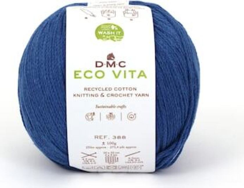 Eco Vita recycled bomull 100 gr Sininen (107) DMC