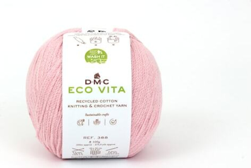 Eco Vita recycled bomull 100 gr Lys rosa (004) DMC