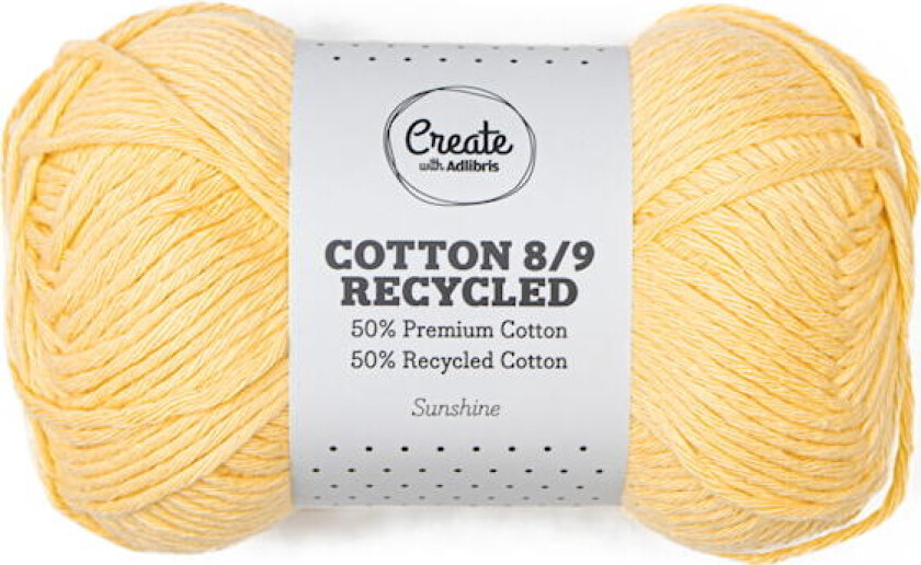 Cotton 8/9 Garn 100g Recycled Sunshine A519 Adlibris