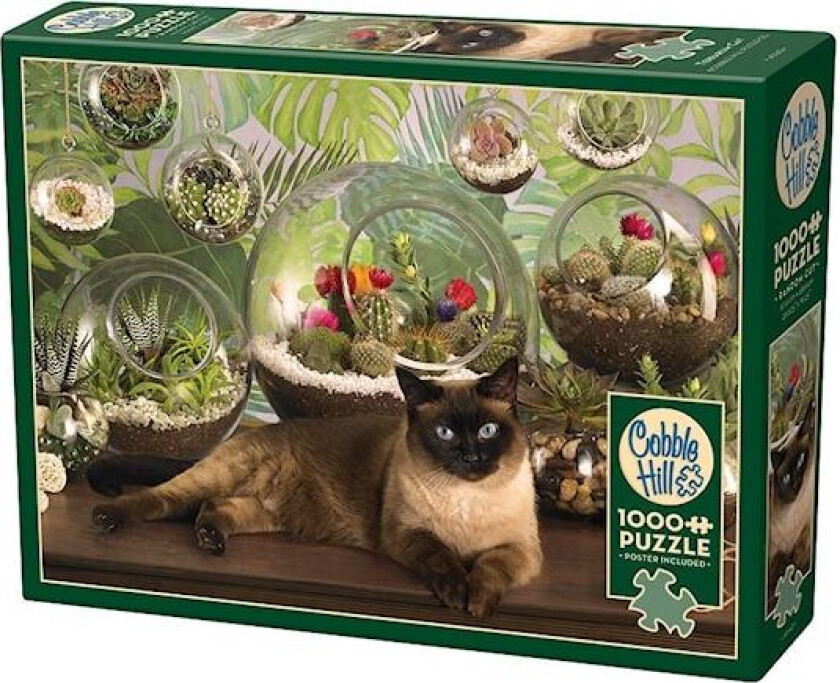 Pussel Terrarium Cat 1000 brikker Cobble Hill