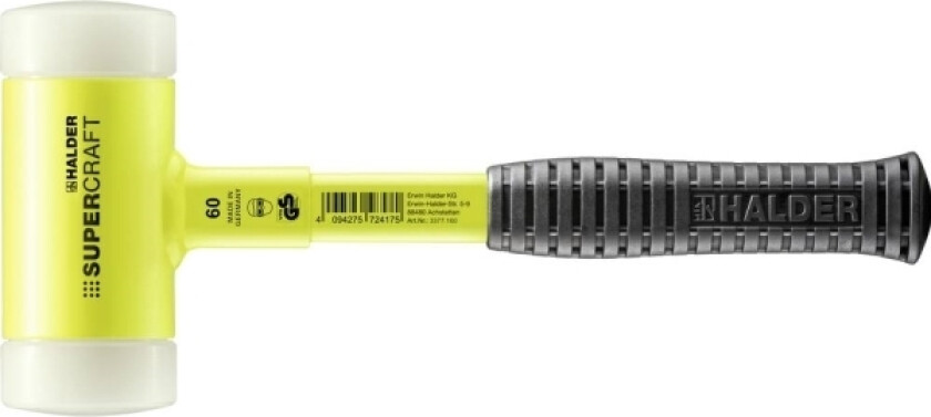 Halder Supercraft 3377.160 Gummihammer Ergonomisk Greb, Hård 1750 G 325 Mm 1 Stk