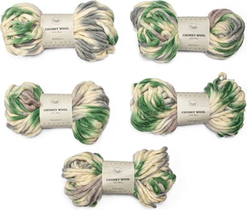 5-pack Chunky Wool Print Garn 200g Morgongåva C145 Adlibris