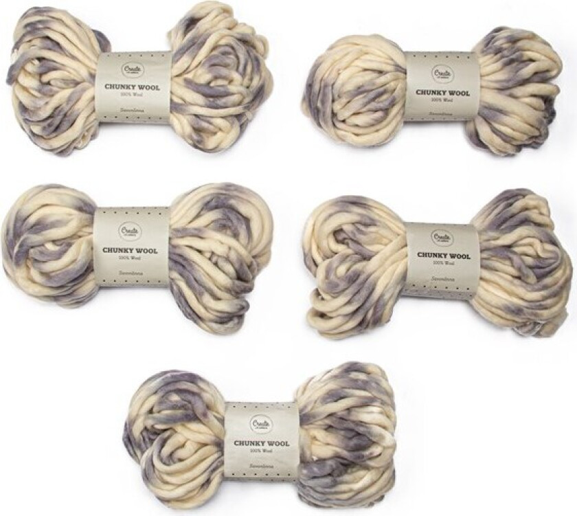 5-pack Chunky Wool Print Garn 200g Savonlinna C143 Adlibris