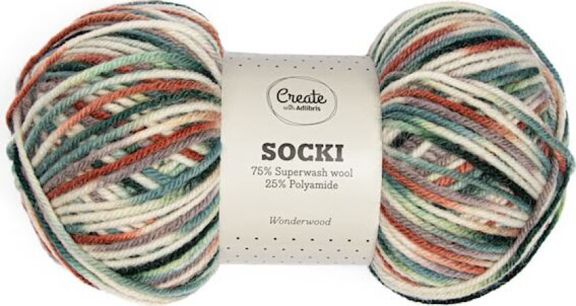 Socki Garn Ullmix 100g Wonderwood C146 Adlibris