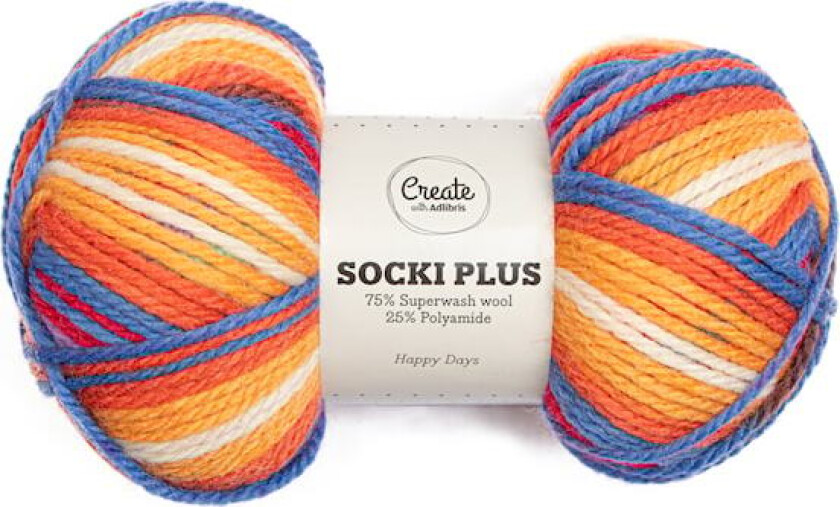 Socki Plus Garn Ullmiks 100 g Happy Days B195 Adlibris