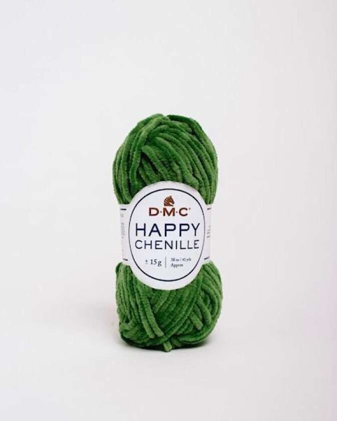 Happy Chenille Virkgarn 15 g Grön DMC