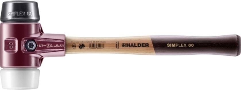 Simplex 3027.060 Gummihammer Ergonomisk Greb, Middelhård 1510 G 405 Mm 1 Stk