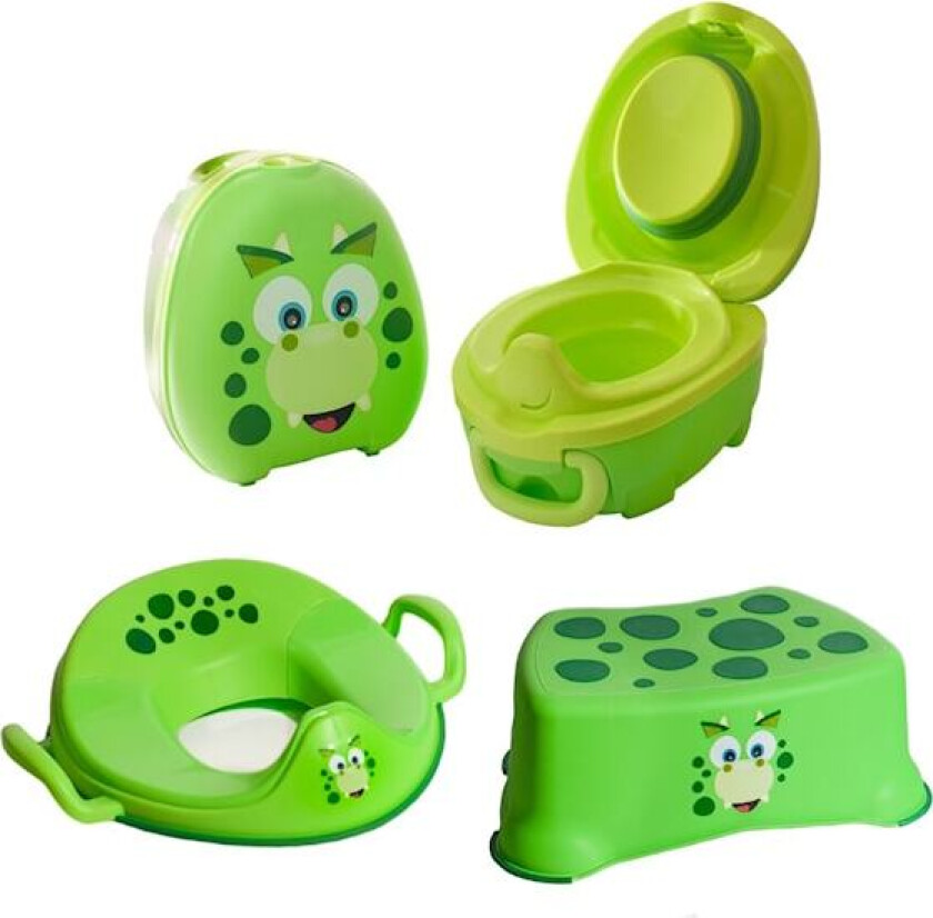 My Carry Potty Bærbart Potte, Toalettsete & Skammel Dino
