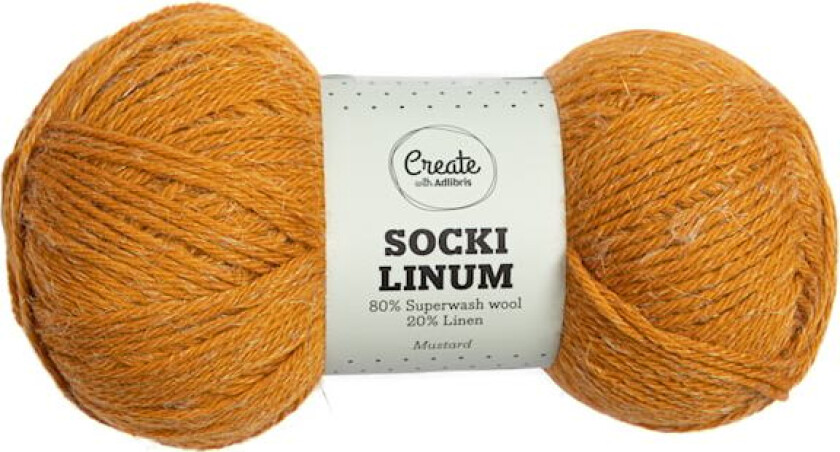 Socki Linum 100 g Mustard C109 Adlibris