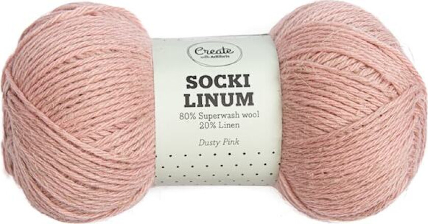 Socki Linum 100 g Dusty Pink C108 Adlibris