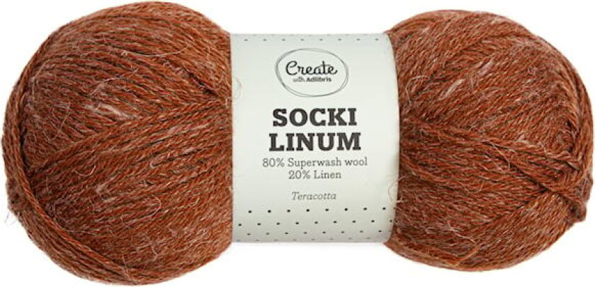 Socki Linum 100 g Teracotta C104 Adlibris