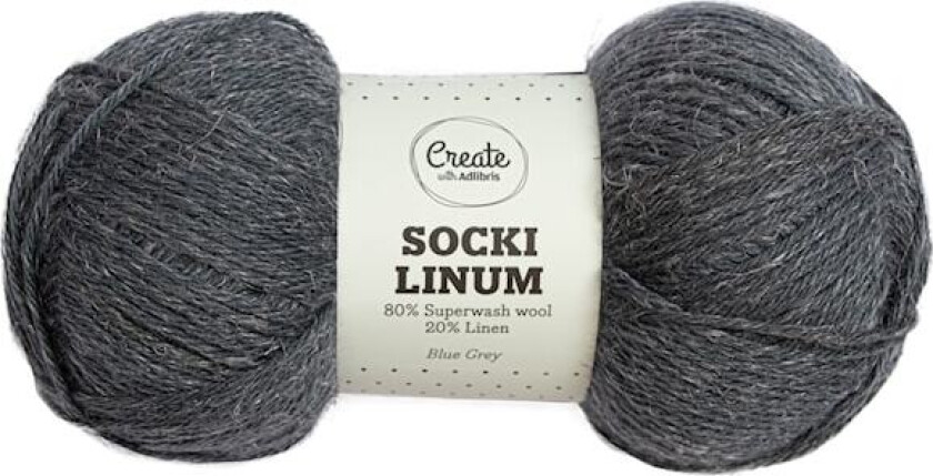 Socki Linum 100 g Blue Grey C103 Adlibris