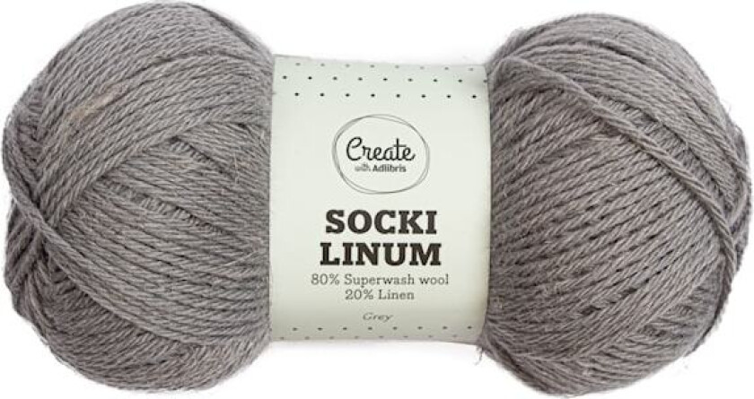 Socki Linum 100 g Grey C102 Adlibris