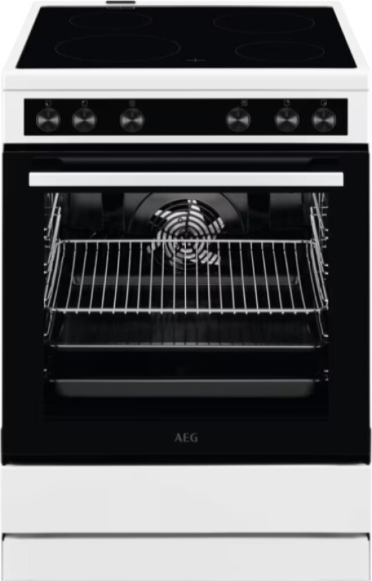 Ccb6206abw Frittstående Komfyr Med Glasskeramisk Platetopp Hvit