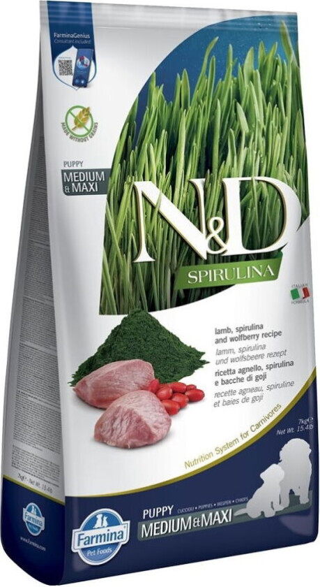 Farmina N&D Dog Spirulina & Lamb Puppy M/L 7 kg