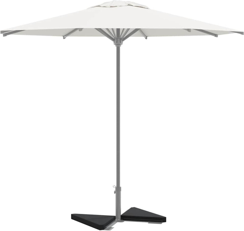 Vektplater for parasoll 2 stk svart granitt trekantet 14 kg
