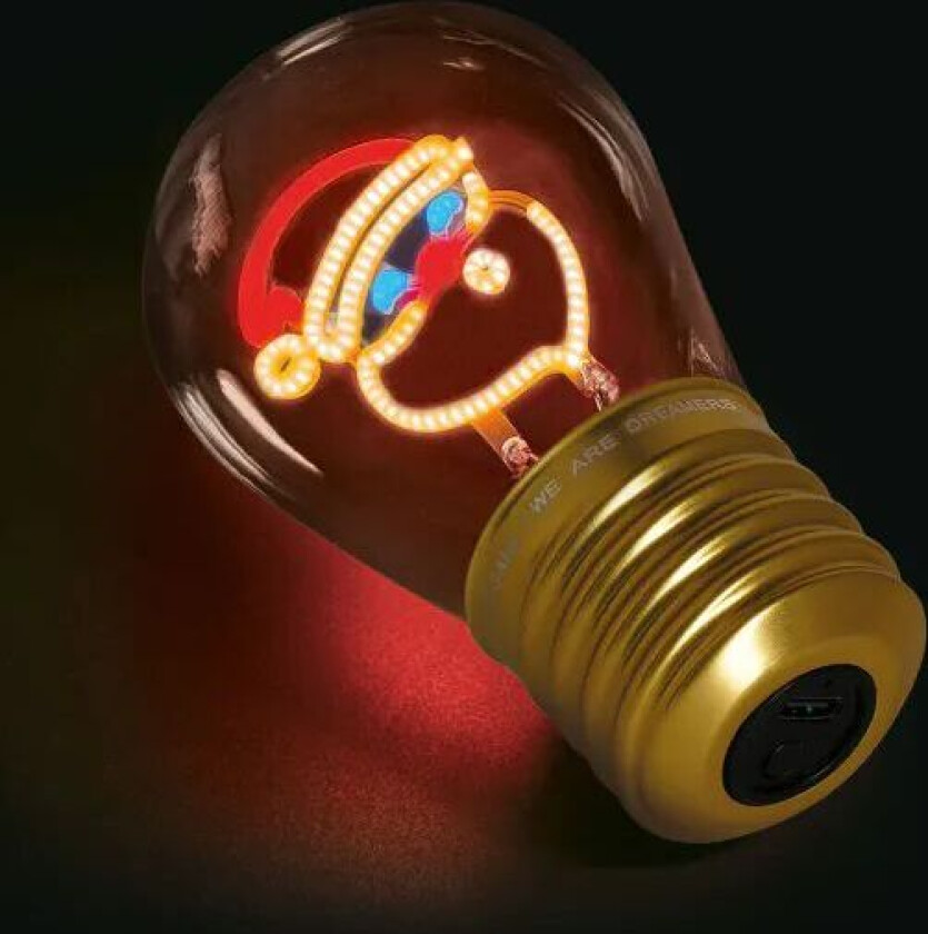 Lyspære Lampe, Oppladbar Julenisse Legami