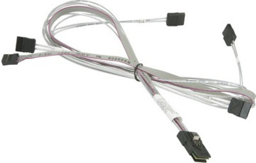 Supermicro Cbl-0343L-01, Minisas Sff-8087, 4X Sata, Hankjønn/Hankjønn, Sølv