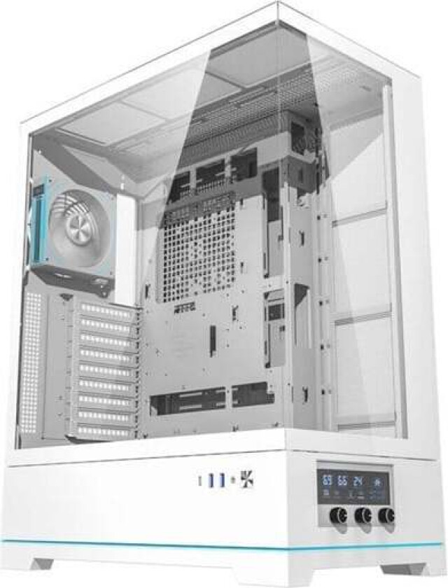 DY451L PRO computer case with fan (white) - Kabinett - Miditower - Hvit
