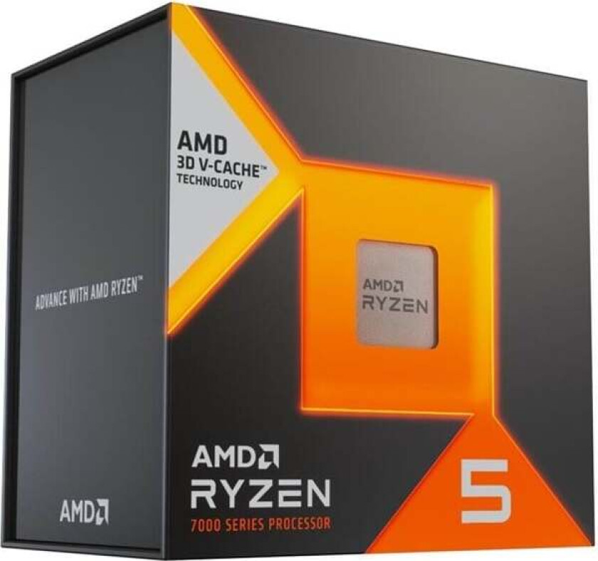 Ryzen 5 7600X3D Prosessor/CPU - 6 kjerner - 4.1 GHz - AM5 - Boks (uten kjøler)