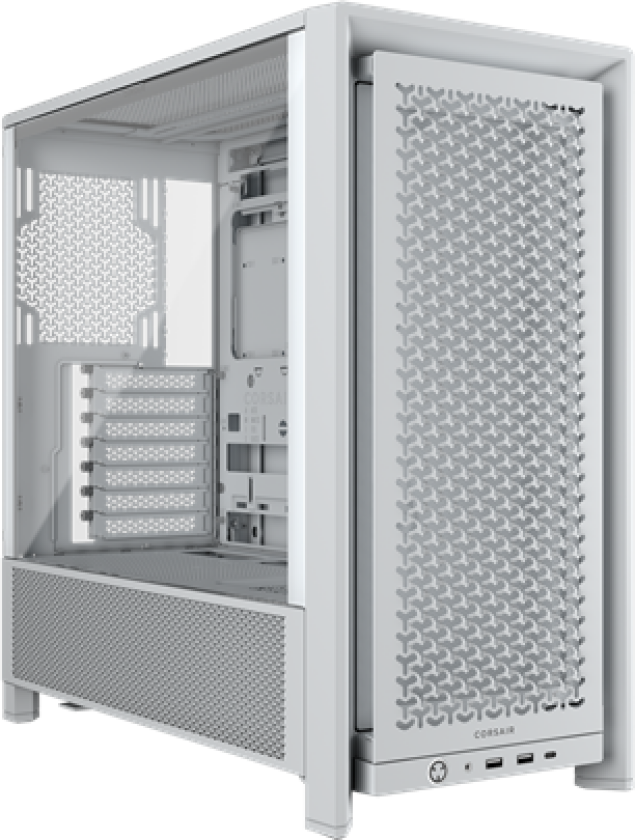 FRAME 4000D White - Kabinett - Miditower - Svart