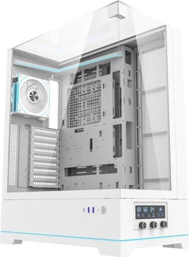DY450L PRO computer case with fan (white) - Kabinett - Miditower - Hvit