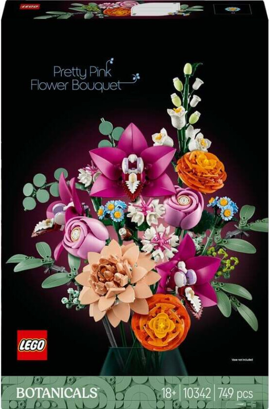 Botanicals Vakker bukett med rosa blomster 10342