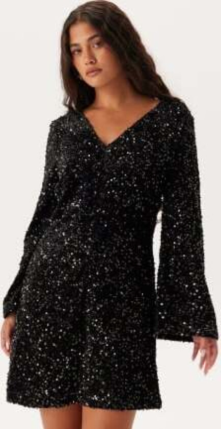 Vibarina Glitter Dress Black Detail:Sequins L