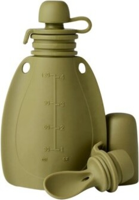 , Smoothiepose Med Skje, 120 Ml, Moss Green