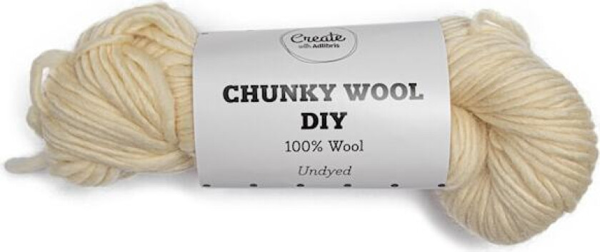 Chunky Wool DIY Ullgarn 100 g Undyed A732 Adlibris