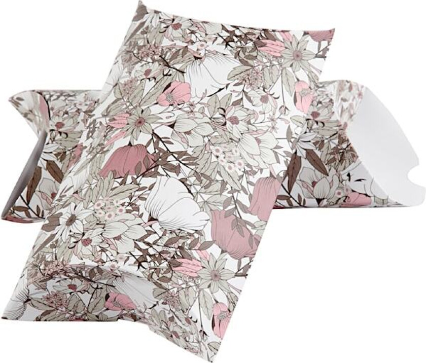 Bilde av Eske, blomster, str. 18x15x6 cm, 300 g, brun, 3stk./ 1 pk.