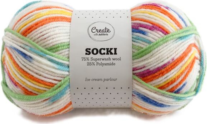Socki Garn Ullmix 100 g Ice Cream Parlour B046 Adlibris