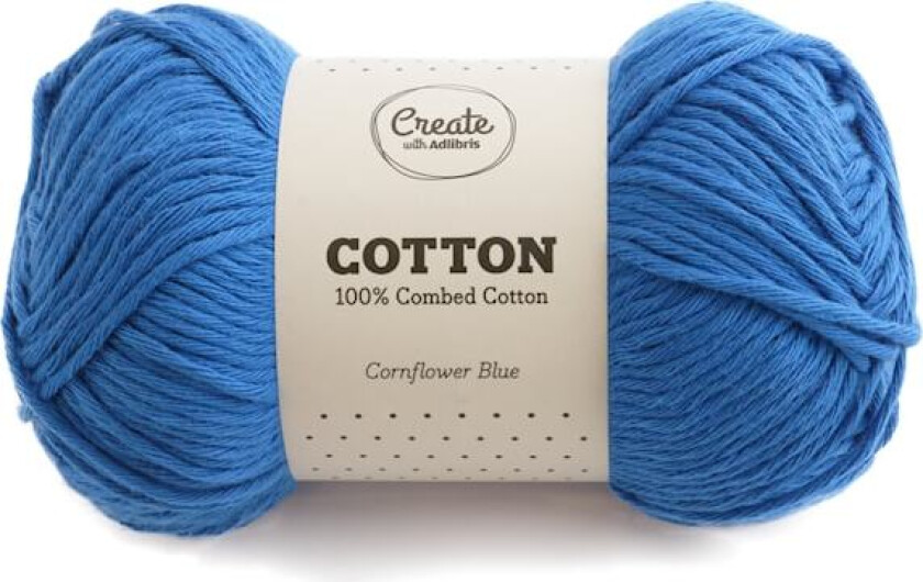 Bomull 8/9 Garn 100 g Cornflower Blue A096 Adlibris